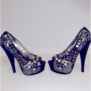Wild Pair black WP Glamm studded heels